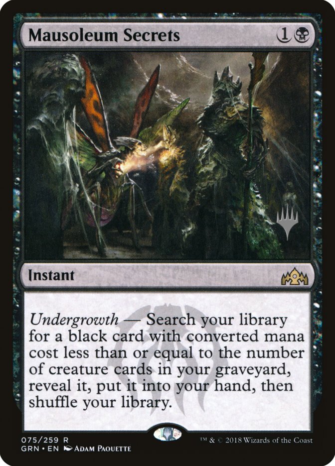 Mausoleum Secrets (Promo Pack) [Guilds of Ravnica Promos] | Shuffle n Cut Hobbies & Games