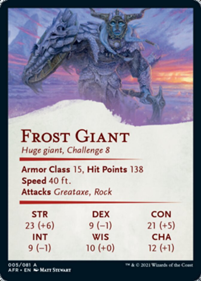 Frost Giant Art Card (Gold-Stamped Signature) [Dungeons & Dragons: Adventures in the Forgotten Realms Art Series] | Shuffle n Cut Hobbies & Games