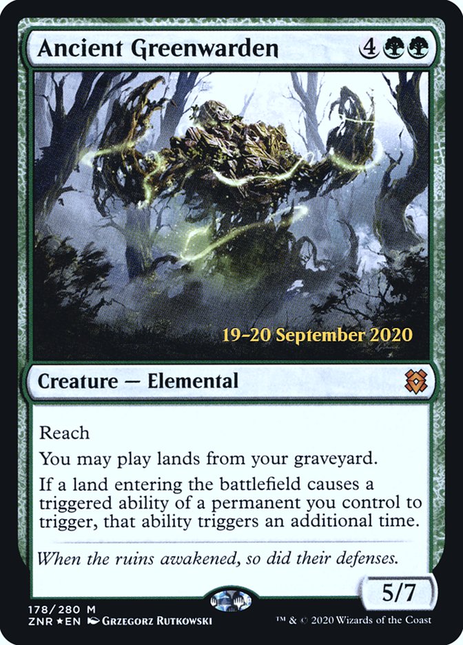 Ancient Greenwarden [Zendikar Rising Prerelease Promos] | Shuffle n Cut Hobbies & Games