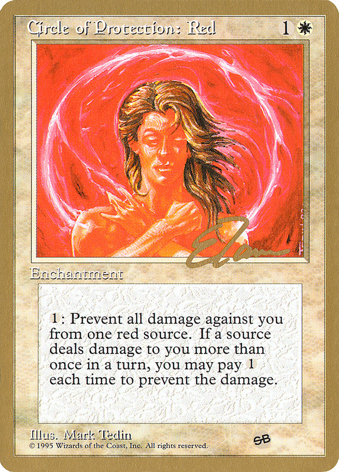 Circle of Protection: Red (Eric Tam) (SB) [Pro Tour Collector Set] | Shuffle n Cut Hobbies & Games