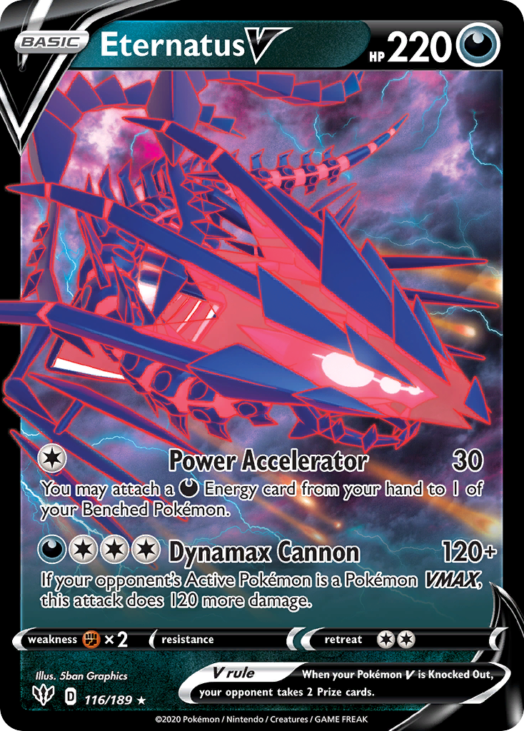 Eternatus V (116/189) (Jumbo Card) [Sword & Shield: Darkness Ablaze] | Shuffle n Cut Hobbies & Games