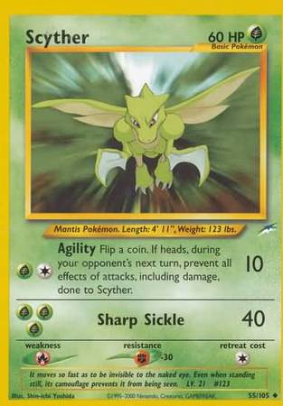 Scyther (55/105) [Neo Destiny Unlimited] | Shuffle n Cut Hobbies & Games