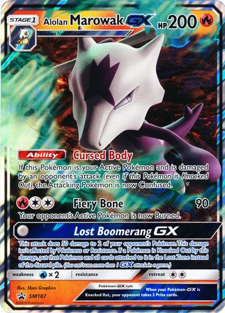 Alolan Marowak GX (SM187) (Jumbo Card) [Sun & Moon: Black Star Promos] | Shuffle n Cut Hobbies & Games