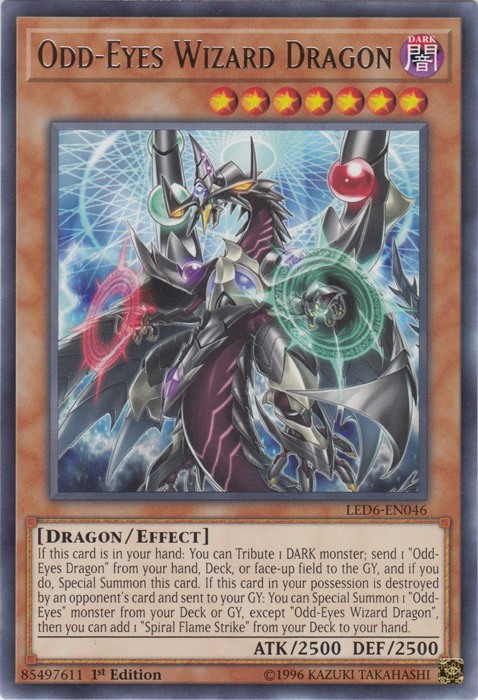 Odd-Eyes Wizard Dragon [LED6-EN046] Rare | Shuffle n Cut Hobbies & Games