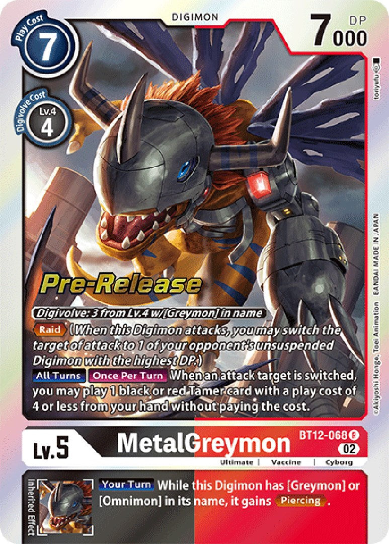 MetalGreymon [BT12-068] [Across Time Pre-Release Cards] | Shuffle n Cut Hobbies & Games