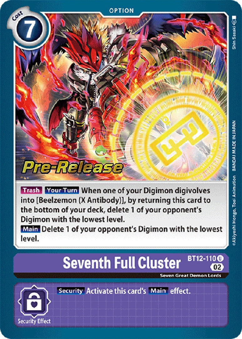 Seventh Full Cluster [BT12-110] [Across Time Pre-Release Cards] | Shuffle n Cut Hobbies & Games