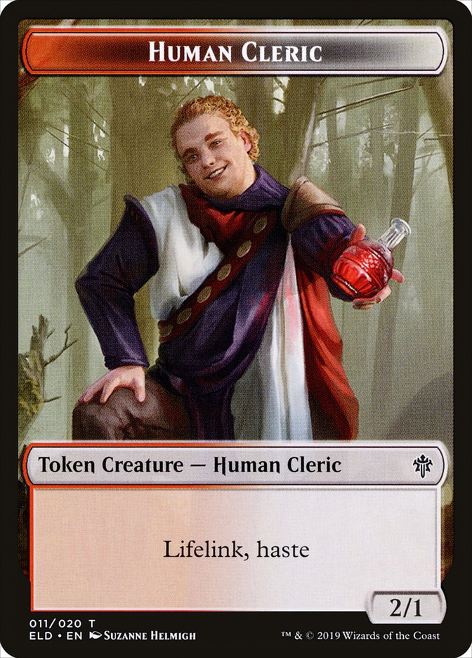 Human Cleric Token [Throne of Eldraine Tokens] | Shuffle n Cut Hobbies & Games