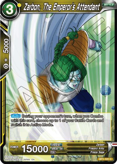 Zarbon, The Emperor's Attendant (Reprint) (BT1-101) [Battle Evolution Booster] | Shuffle n Cut Hobbies & Games