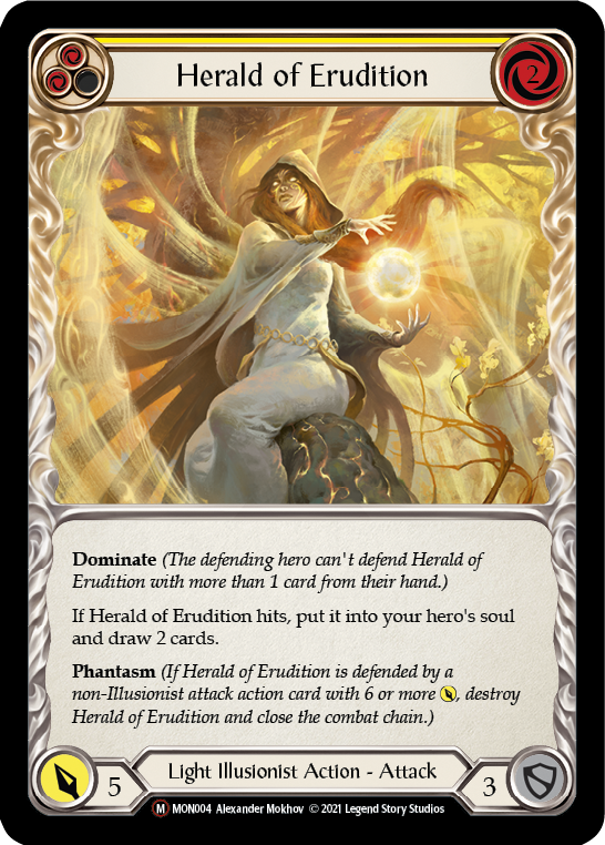 Herald of Erudition (Rainbow Foil) [U-MON004-RF] Unlimited Edition Rainbow Foil | Shuffle n Cut Hobbies & Games