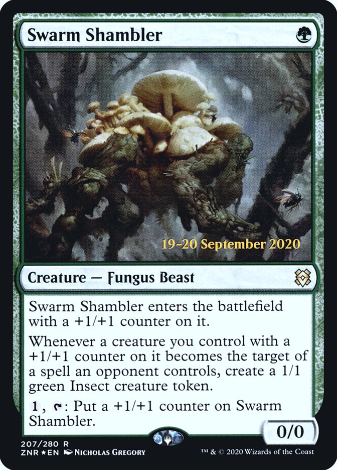 Swarm Shambler [Zendikar Rising Prerelease Promos] | Shuffle n Cut Hobbies & Games