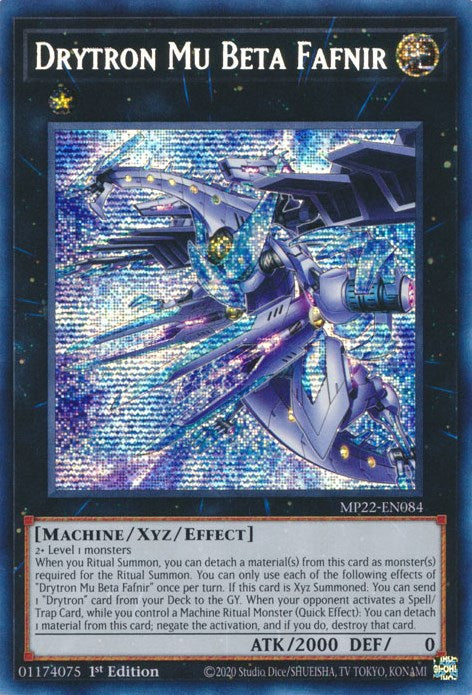 Drytron Mu Beta Fafnir [MP22-EN084] Prismatic Secret Rare | Shuffle n Cut Hobbies & Games