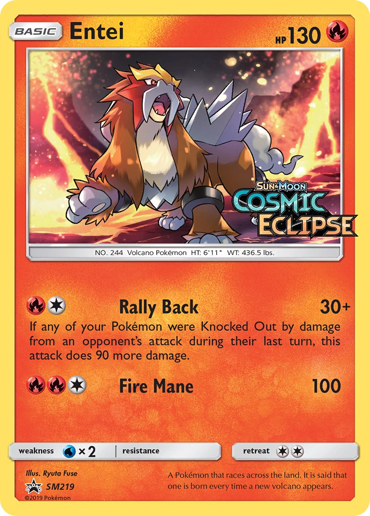 Entei (SM219) [Sun & Moon: Black Star Promos] | Shuffle n Cut Hobbies & Games