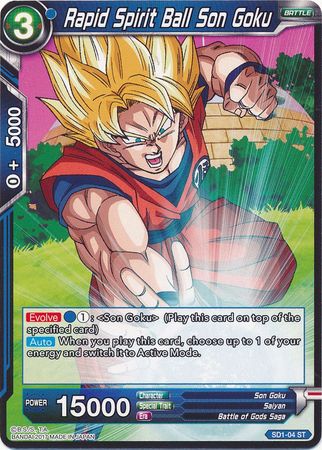 Rapid Spirit Ball Son Goku (Starter Deck - The Awakening) [SD1-04] | Shuffle n Cut Hobbies & Games