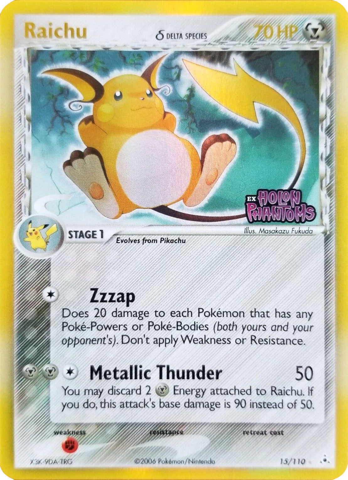 Raichu (15/110) (Delta Species) (Stamped) [EX: Holon Phantoms] | Shuffle n Cut Hobbies & Games