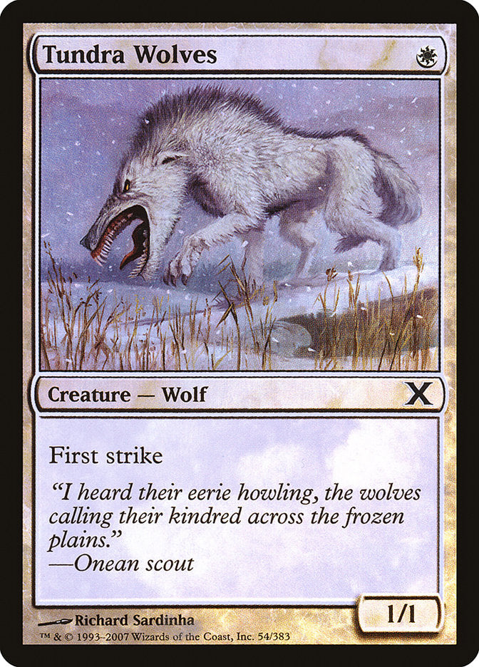 Tundra Wolves (Premium Foil) [Tenth Edition] | Shuffle n Cut Hobbies & Games