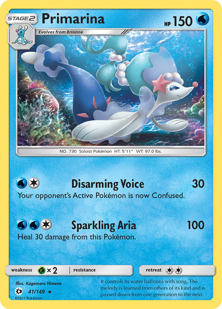 Primarina (41/149) [Sun & Moon: Base Set] | Shuffle n Cut Hobbies & Games