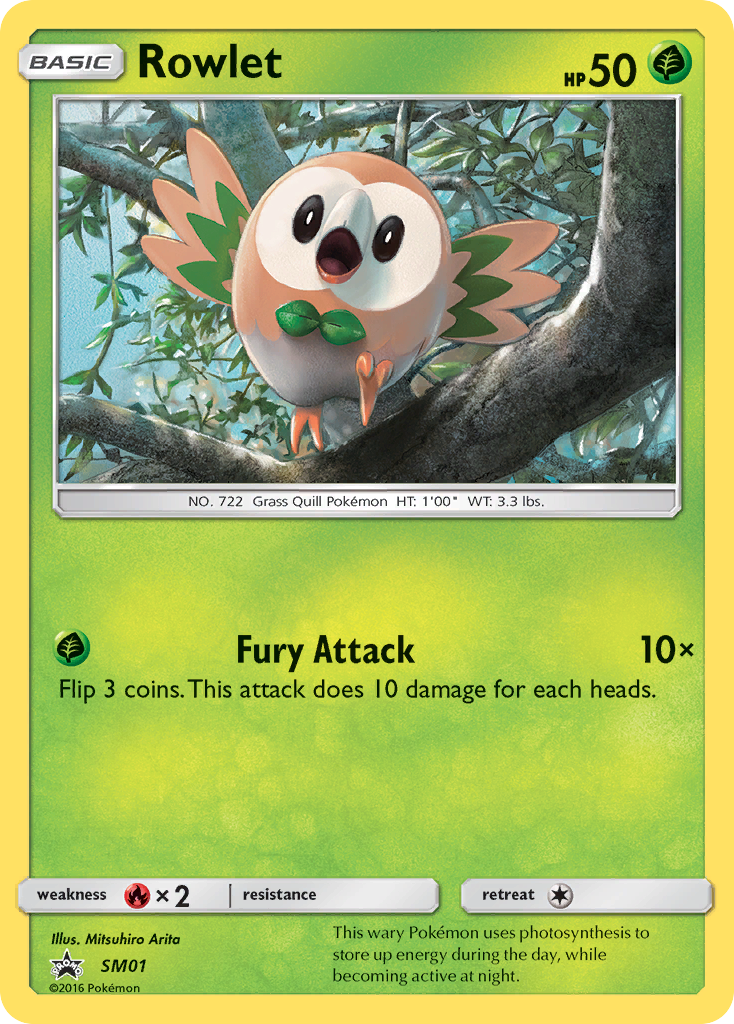 Rowlet (SM01) [Sun & Moon: Black Star Promos] | Shuffle n Cut Hobbies & Games