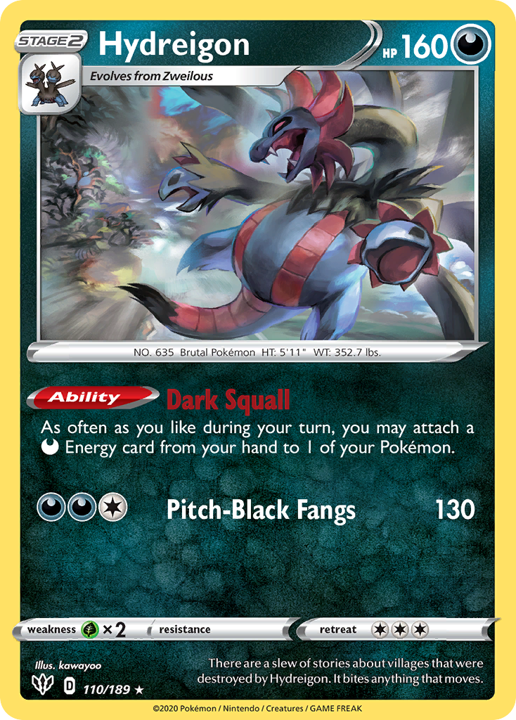 Hydreigon (110/189) [Sword & Shield: Darkness Ablaze] | Shuffle n Cut Hobbies & Games