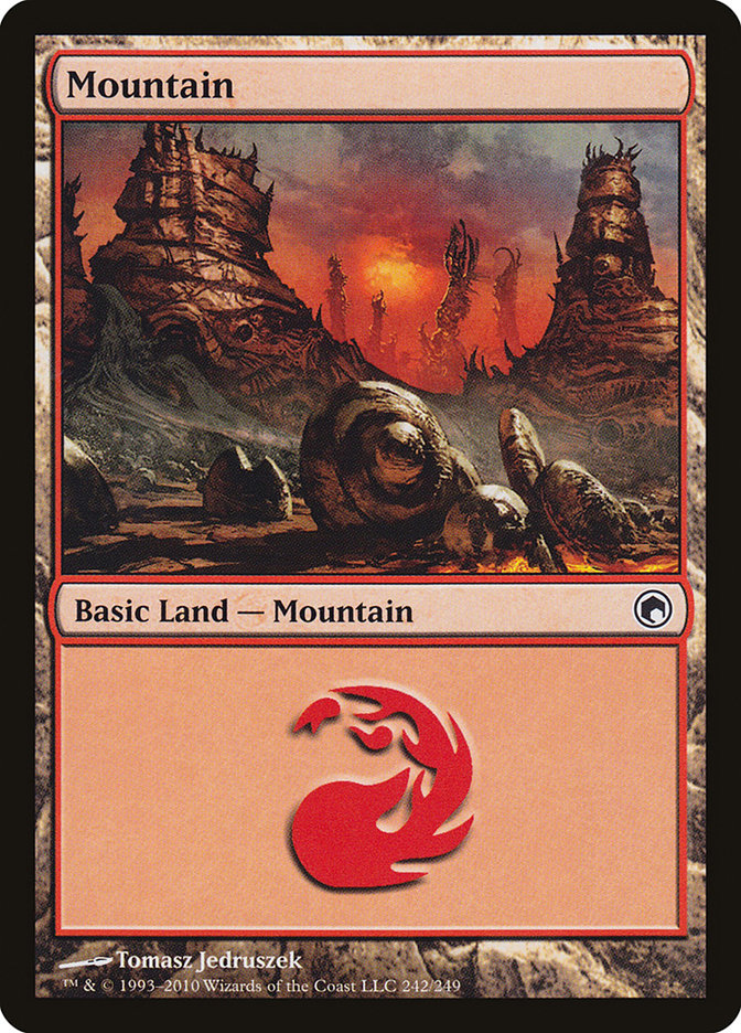 Mountain (242) [Scars of Mirrodin] | Shuffle n Cut Hobbies & Games