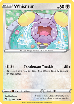 Whismur (135/185) [Sword & Shield: Vivid Voltage] | Shuffle n Cut Hobbies & Games