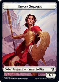 Human Soldier // Wall Double-Sided Token [Theros Beyond Death Tokens] | Shuffle n Cut Hobbies & Games