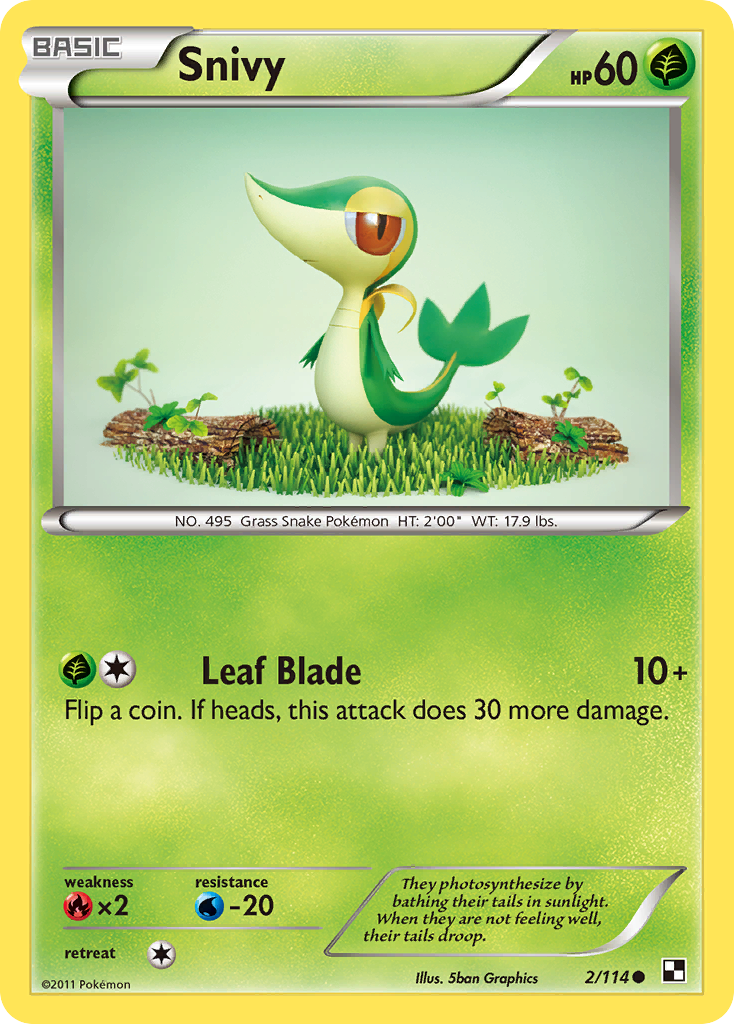 Snivy (2/114) [Black & White: Base Set] | Shuffle n Cut Hobbies & Games