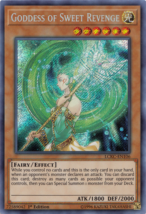 Goddess of Sweet Revenge [LCKC-EN106] Secret Rare | Shuffle n Cut Hobbies & Games