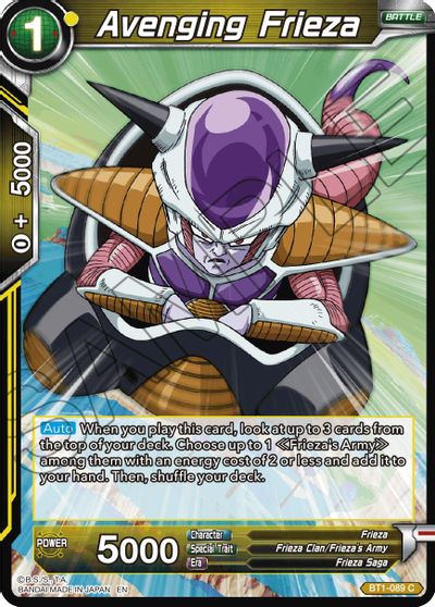 Avenging Frieza (Reprint) (BT1-089) [Battle Evolution Booster] | Shuffle n Cut Hobbies & Games