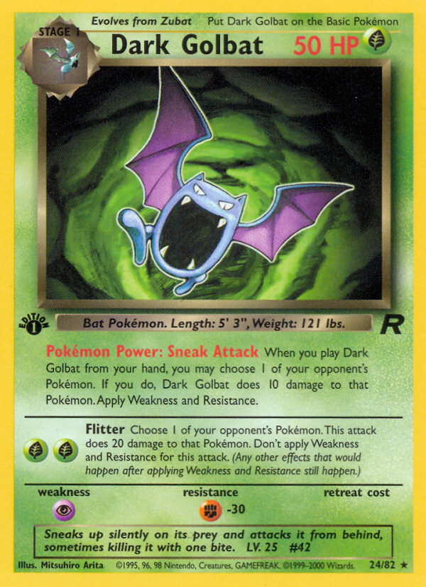 Dark Golbat (24/82) [Team Rocket 1st Edition] | Shuffle n Cut Hobbies & Games