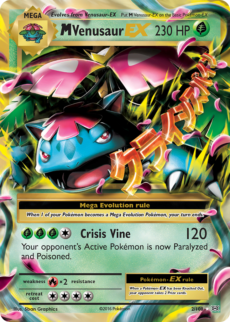 M Venusaur EX (2/108) [XY: Evolutions] | Shuffle n Cut Hobbies & Games