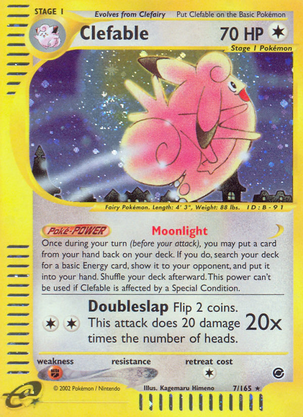 Clefable (7/165) [Expedition: Base Set] | Shuffle n Cut Hobbies & Games