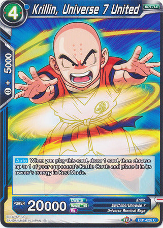 Krillin, Universe 7 United (DB1-025) [Dragon Brawl] | Shuffle n Cut Hobbies & Games