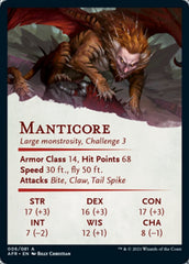 Manticore Art Card [Dungeons & Dragons: Adventures in the Forgotten Realms Art Series] | Shuffle n Cut Hobbies & Games