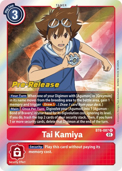 Tai Kamiya [BT6-087] [Double Diamond Pre-Release Cards] | Shuffle n Cut Hobbies & Games