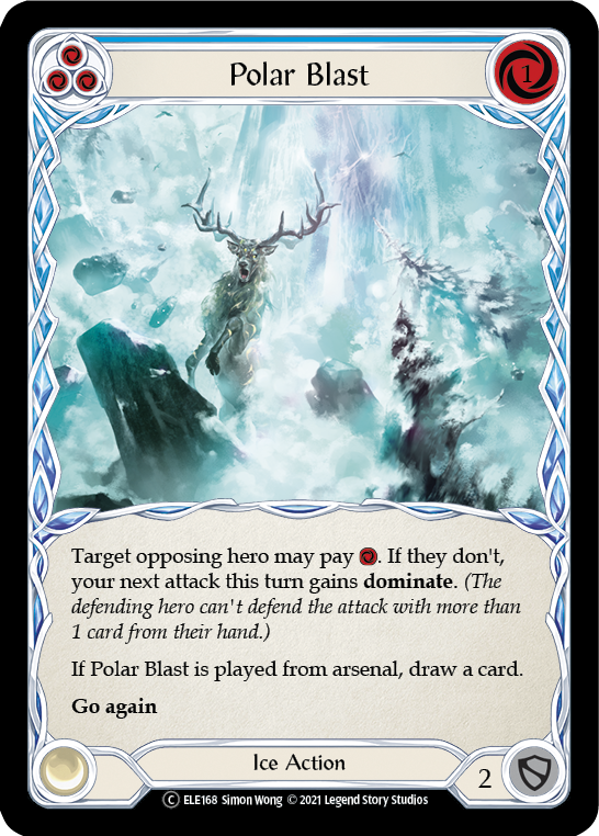 Polar Blast (Blue) [U-ELE168] Unlimited Rainbow Foil | Shuffle n Cut Hobbies & Games