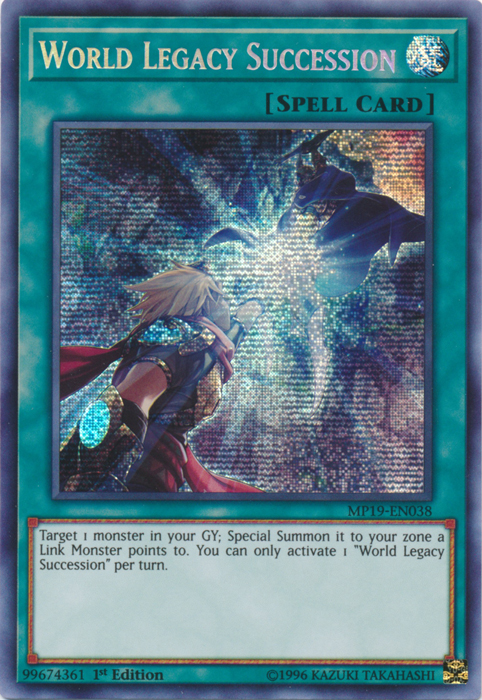 World Legacy Succession [MP19-EN038] Prismatic Secret Rare | Shuffle n Cut Hobbies & Games