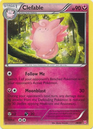 Clefable (28/30) [XY: Trainer Kit 1 - Wigglytuff] | Shuffle n Cut Hobbies & Games