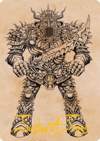 Iron Golem (Showcase) Art Card (Gold-Stamped Signature) [Dungeons & Dragons: Adventures in the Forgotten Realms Art Series] | Shuffle n Cut Hobbies & Games