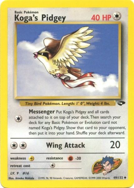 Koga's Pidgey (49/132) [Gym Challenge Unlimited] | Shuffle n Cut Hobbies & Games