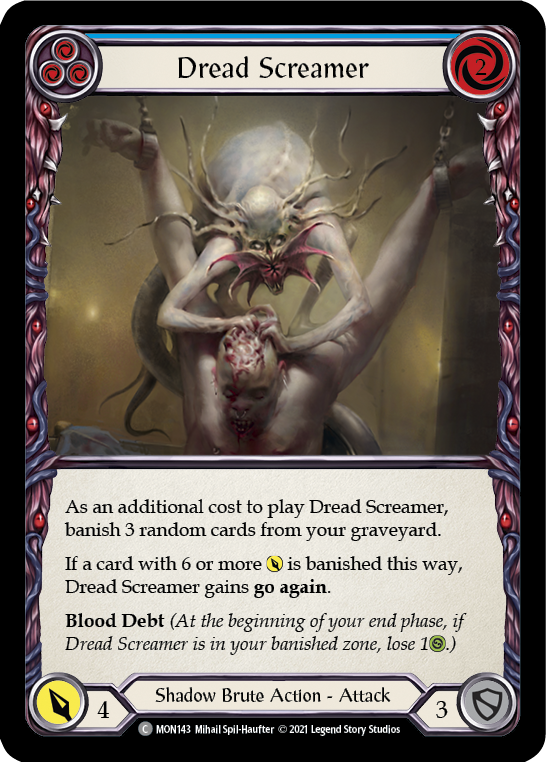 Dread Screamer (Blue) (Rainbow Foil) [MON143-RF] 1st Edition Rainbow Foil | Shuffle n Cut Hobbies & Games