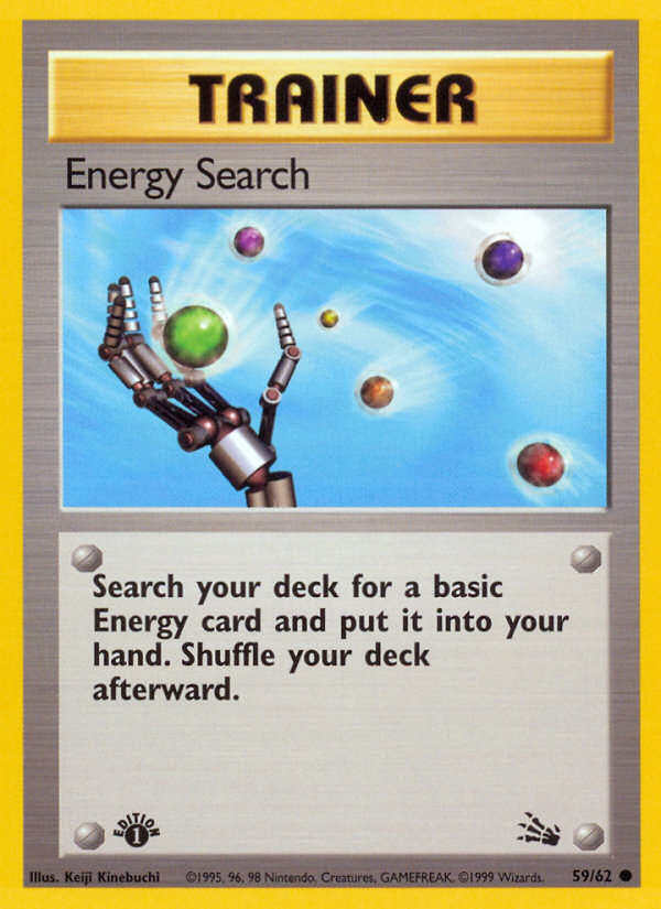 Energy Search (59/62) [Fossil 1st Edition] | Shuffle n Cut Hobbies & Games