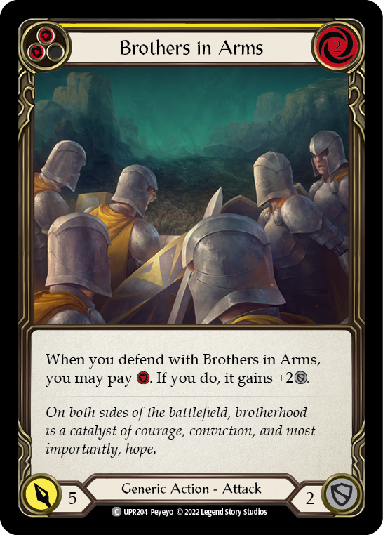 Brothers in Arms (Yellow) [UPR204] (Uprising) | Shuffle n Cut Hobbies & Games