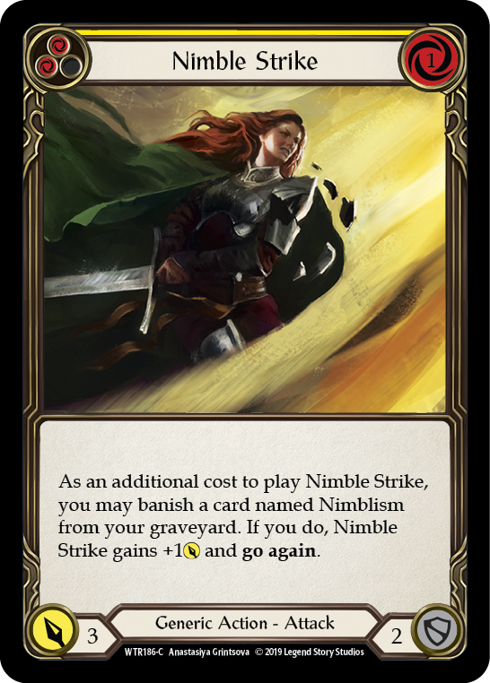 Nimble Strike (Yellow) [WTR186-C] Alpha Print Normal | Shuffle n Cut Hobbies & Games