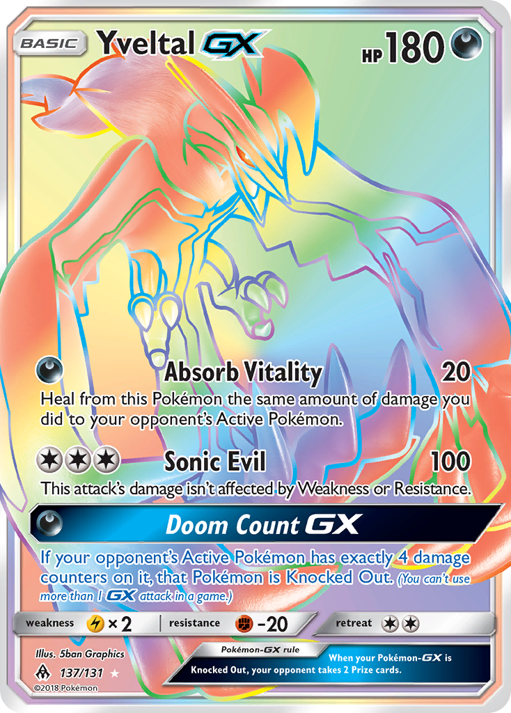 Yveltal GX (137/131) [Sun & Moon: Forbidden Light] | Shuffle n Cut Hobbies & Games