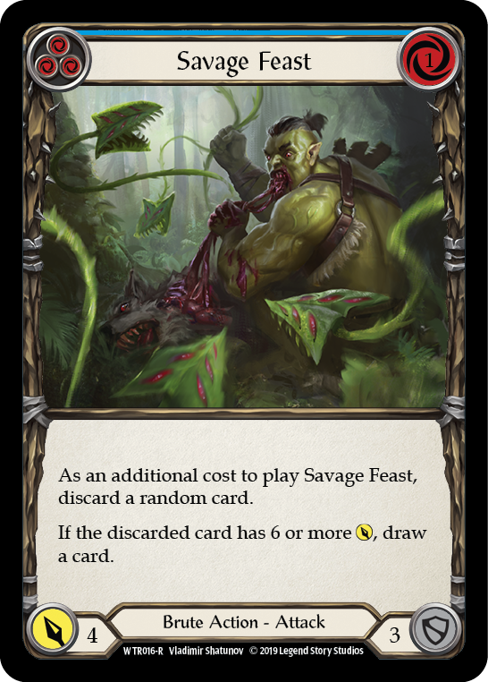 Savage Feast (Blue) [WTR016-R] Alpha Print Normal | Shuffle n Cut Hobbies & Games