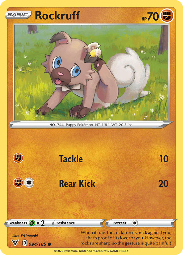 Rockruff (094/185) [Sword & Shield: Vivid Voltage] | Shuffle n Cut Hobbies & Games