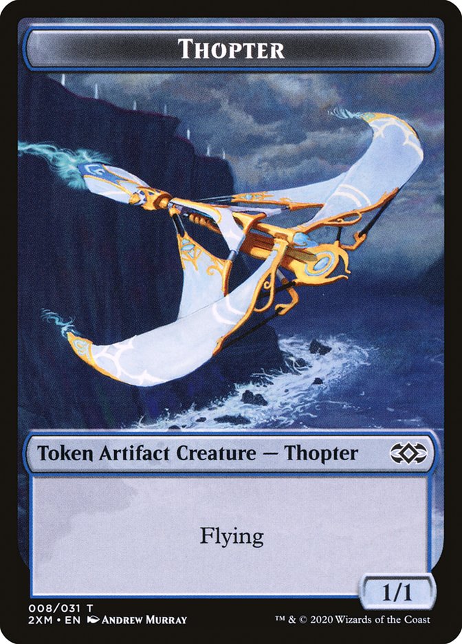 Golem // Thopter (008) Double-Sided Token [Double Masters Tokens] | Shuffle n Cut Hobbies & Games