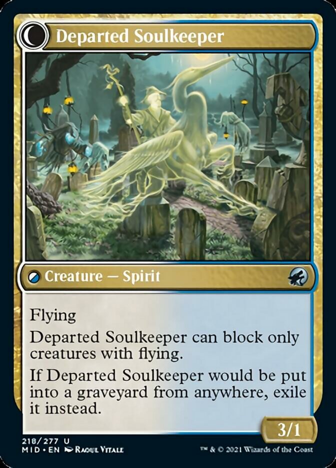 Devoted Grafkeeper // Departed Soulkeeper [Innistrad: Midnight Hunt] | Shuffle n Cut Hobbies & Games