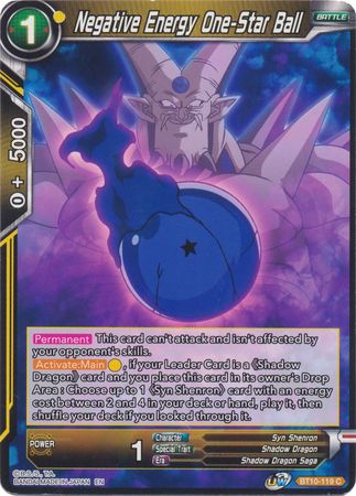 Negative Energy One-Star Ball [BT10-119] | Shuffle n Cut Hobbies & Games