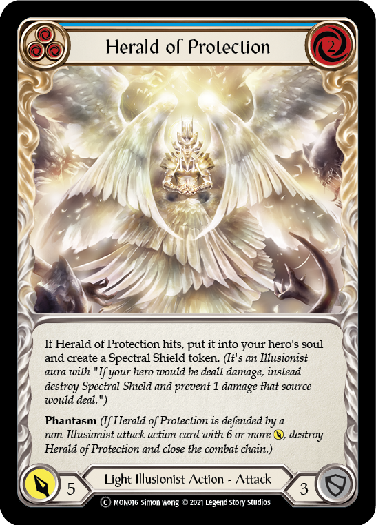 Herald of Protection (Blue) [U-MON016] Unlimited Edition Normal | Shuffle n Cut Hobbies & Games